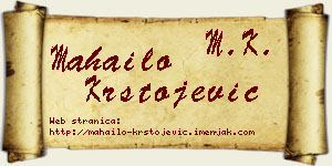 Mahailo Krstojević vizit kartica